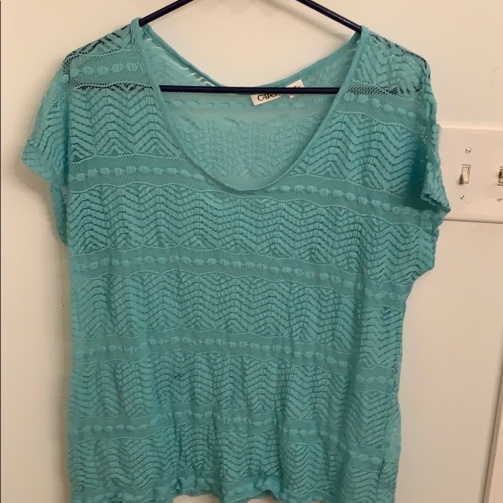 Teal shirt
